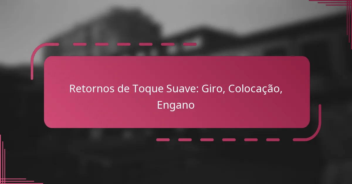 Retornos de Toque Suave: Giro, Colocação, Engano